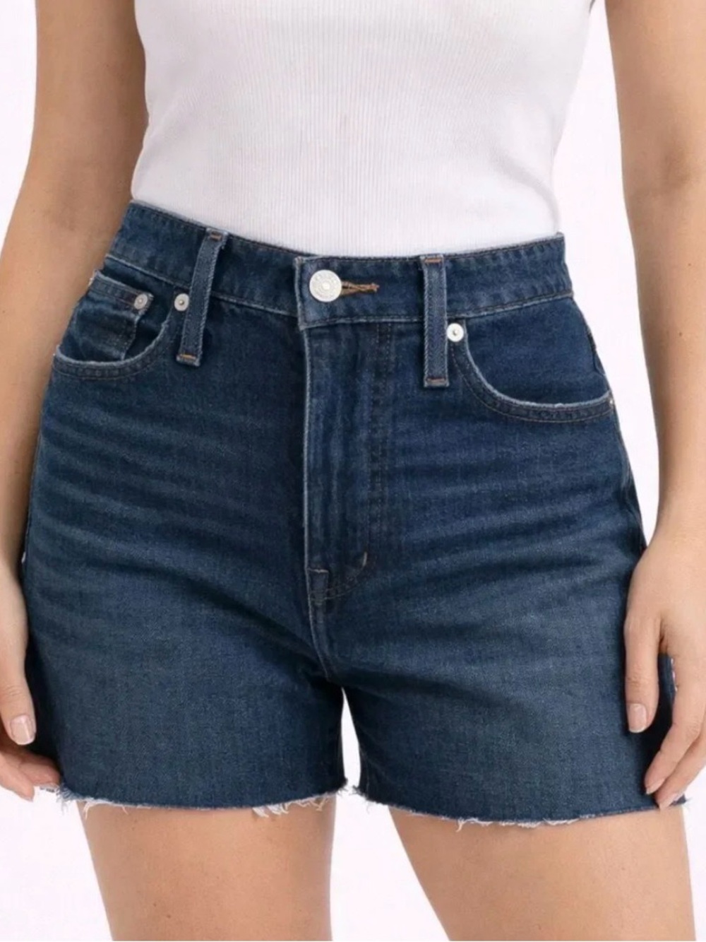 Madewell Dark Wash Curvy High-Rise Denim Cutoff Shorts NWT